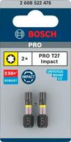 Atsuktuvų antgalių komplektas Bosch Pro Impact T, T27, 25 mm, 1/4"