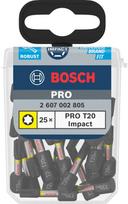 Atsuktuvų antgalių komplektas Bosch Pro Impact T, T20, 25 mm, 1/4"