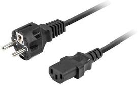 Kabelis Lanberg Power Cord 10A CA-C13C-15CC-0018-BK Schuko Male (vyriška), IEC320 C13 Female (moteriška), 1.8 m, juoda sp.