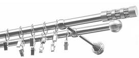 Karnizo komplektas Olimp Cylinder Krysztal, 150 cm, Ø 19 mm, nerūdijančiojo plieno sp.