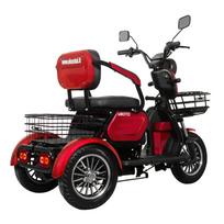 Elektrinis triratis mopedas - motoroleris M20Lraudonas, 20000 mAh, 1 kW