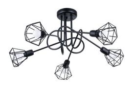 Šviestuvas lubų Sollux Artemis 5S SL.1110, E14, 5 x 40 W, juoda sp.