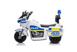 Vaikiškas elektrinis motociklas Police, mėlyna sp./balta sp.