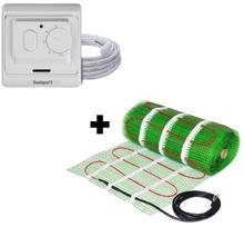 Šildymo kilimėlis Wellmo Mat + Non-Programmable Thermostat WTH71.36 08-00524, 0.5 m x 5 m, 2.5 m², 375 W, 230 V