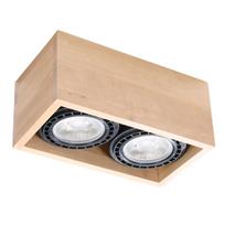 Šviestuvas lubų Sollux Quatro 2 SL.0916, GU10, 2 x 40 W, medienos sp.