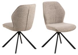 Valgomojo kėdė Aura Dining Chair, juoda sp./smėlio sp., 61.5 cm x 51 cm x 88.5 cm