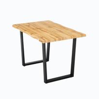 Stalas Domoletti Wilton, ąžuolo sp./juoda sp., 120 cm x 80 cm x 75 cm