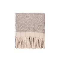 Pledas Domoletti Herringbone YF221009-grey, pilka sp., 130 cm x 170 cm