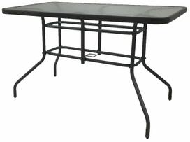 Lauko stalas Bergama, juoda sp., 140 cm x 80 cm x 70 cm