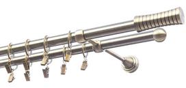 Karnizo komplektas Olimp Walec, 400 cm, Ø 19 mm, antikinio aukso