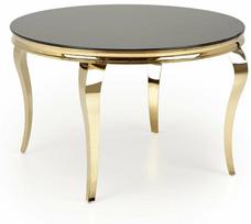 Stalas Reginald, aukso sp./juoda sp., 120 cm x 120 cm x 76 cm
