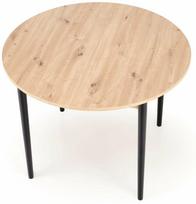 Stalas išskleidžiamas Pivot, ąžuolo sp./juoda sp., 102 - 142 cm x 102 cm x 75 cm