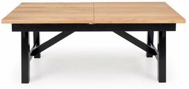 Stalas išskleidžiamas Fiesta, ąžuolo sp./juoda sp., 200 - 280 cm x 100 cm x 77 cm
