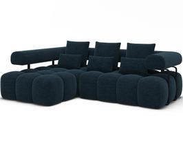 Kampinė sofa Levvi, tamsiai mėlyna sp., 184 x 260 cm x 102 cm