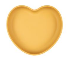 Lėkštutė Canpol Babies Silicone Plate Heart, 300 ml, 6+ mėn., silikonas, geltona sp.