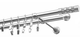 Karnizo komplektas Olimp Cylinder Krysztal, 250 cm, Ø 19 mm, nerūdijančiojo plieno sp.