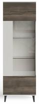 Vitrina Random, ruda sp./balta sp./juoda sp., 40 cm x 60 cm x 182 cm