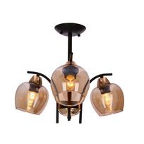 Šviestuvas lubų Candellux Lighting Merra, E27, 3 x 40 W, gintaro sp. / juoda sp.