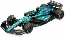 Žaislinis lenktyninis automobilis Bburago Aston Martin Aramco Cognizant Team AMR23 18-38090, 1:43, žalia sp.