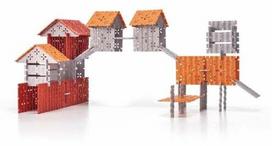 Konstrukcinės kaladėlės Weplay Construction Tiles, 64 vnt.