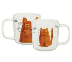 Puodelis Ambition Pets Ginger Cat, ruda sp./balta sp., 0.37 l