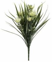 Dirbtinių gėlių puokštė, smėlio sp./žalia sp., 45 cm