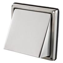 Lauko ventiliacijos grotelės Haushalt, nerūdijantysis plienas, 137 mm x 137 mm, 97 mm