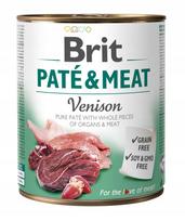 Šlapias šunų maistas Brit Care Paté & Meat DLZRITKMP0054, elnių mėsa, 0.8 kg