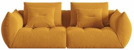 Modulinė sofa Micadoni Bloom Velvet, geltona sp., 232 x 106 cm x 95 cm