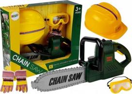 Žaislinis meistro įrankis, pjūklas Lean Toys Chainsaw, geltona sp./žalia sp.