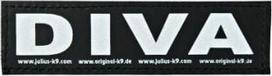 Šunų petnešų etiketė Julius-K9, juoda sp.