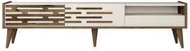 TV staliukas Kalune Design Valensiya, kreminė sp./riešuto sp., 180 cm x 45 cm x 35 cm