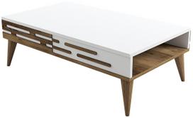 Kavos staliukas Kalune Design Valensiya, balta sp., 105 cm x 60 cm x 34.6 cm