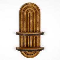 Sieninė lentyna Kalune Design RAF265, riešuto sp., 9 cm x 20 cm x 40 cm