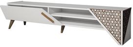 TV staliukas Kalune Design Beril 2, balta sp., 180 cm x 40 cm x 37 cm