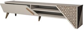 TV staliukas Kalune Design Beril 2, kreminė sp., 180 cm x 40 cm x 37 cm