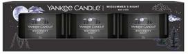 Žvakė, rinkinys, aromatinė Yankee Candle Signature Midsummers Night, 10 h, 37 g, 3 vnt., Juoda sp.