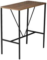 Baro stalas Kalune Design Nordic, juoda sp./riešuto sp., 90 cm x 45 cm x 92 cm