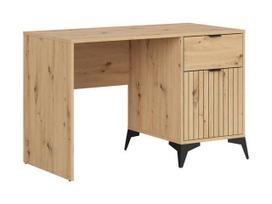 Rašomasis stalas su lentyna Lamea, 120 cm x 60 cm, 78 cm, artisan oak