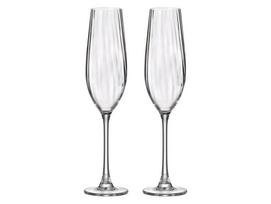 Šampano taurių komplektas Crystal Bohemia Columba Optic, stiklas, 0.260 l, 2 vnt.