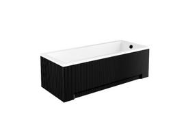 Vonia, įmontuojama Besco Modern, 170 cm x 70 cm x 55.5 cm, stačiakampis, balta sp./juoda sp.