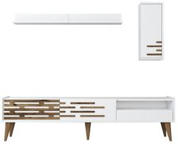 Sekcija Kalune Design Valensiya 845HCT5348, balta sp., 45 cm x 180 cm x 35 cm, 3 vnt.