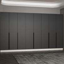 Prieškambario spinta Kalune Design Noah 8273, antracito sp., 35 cm x 360 cm x 210 cm