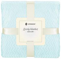 Pledas Springos Lovely Blankets Extra Soft, žydra sp., 200 cm x 220 cm