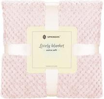 Pledas Springos Lovely Blankets Extra Soft, rožinė sp., 200 cm x 220 cm