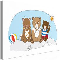 Reprodukcija Artgeist Teddy Bears on the Beach KR42, 60 cm x 40 cm