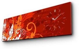 Laikrodis - paveikslas Wallity Canvas 3090CS-5, raudona sp., 90 cm x 30 cm