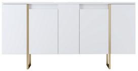 Spintelė Kalune Design Luxe 618BLY1179, aukso sp./balta sp., 35 cm x 160 cm x 80 cm