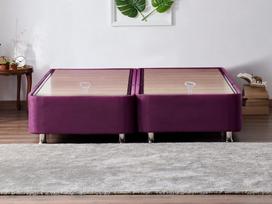 Lovos rėmas dvigulė Kalune Design, 180 x 200 cm, violetinė sp., be čiužinio
