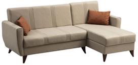 Kampinė sofa - lova Hanah Home Zaden, smėlio sp., 130 x 218 cm x 86 cm